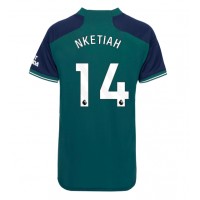 Camisa de Futebol Arsenal Eddie Nketiah #14 Equipamento Alternativo Mulheres 2023-24 Manga Curta